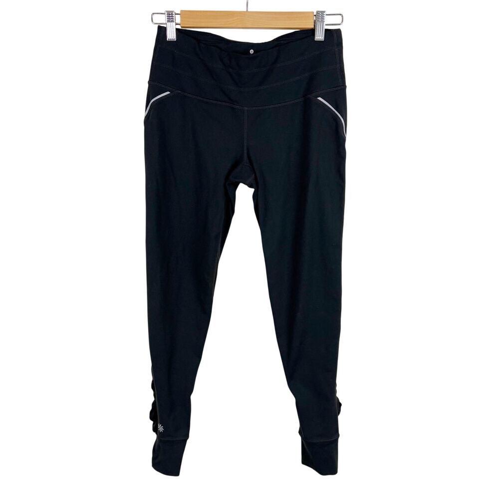 Athleta Reflective Relay Leggings Womens Size S Black Running Workout Athleisure
